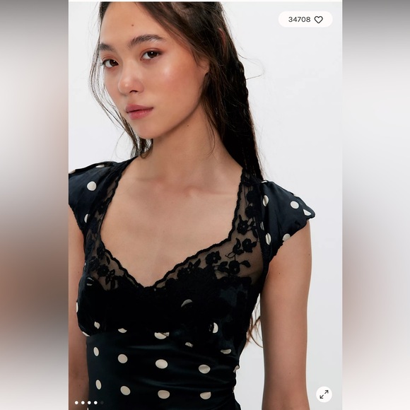 FREE PEOPLE Butterfly Babe Black Maxi Dress M - Picture 3 of 14